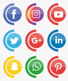 Social Media Icons Set - Transparent Background Social Media Icons Png, Png Download, Free Download