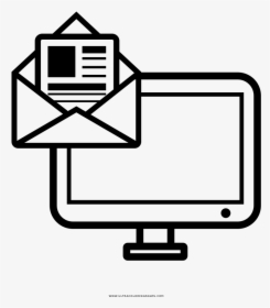 Correo-electrónico Página Para Colorear - Email Signature Icon, HD Png Download, Free Download