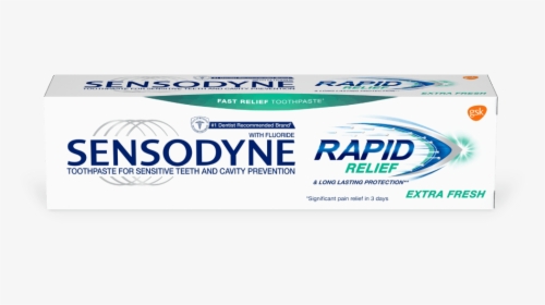 Sensodyne Rapid Relief Toothpaste In Extra Fresh - Parallel, HD Png Download, Free Download