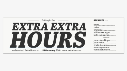 Extra Extra Hours - Parallel, HD Png Download, Free Download