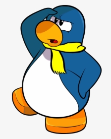 Club Penguin Reversed Wiki - Thinking Penguin Club Penguin, HD Png Download, Free Download