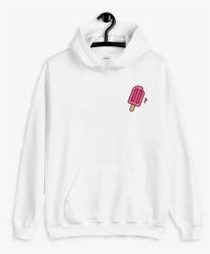 Popsicle Pink Hq Mockup Front On-hanger White - Hoodie, HD Png Download, Free Download