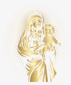 Blessed Virgin Mary And Baby Jesus Png Clip Art - Blessed Virgin Mary Png, Transparent Png, Free Download