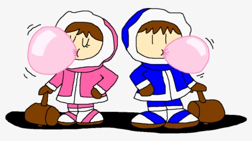 Ice Climbers Blowing Bubble Gum By Pokegirlrules - Ice Climbers Clipart, HD Png Download, Free Download