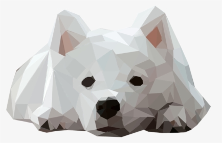 Dog, White Dog, Puppy, Dogs, Geometric, Polar Bear - Geometryczne Zwierzęta Png, Transparent Png, Free Download
