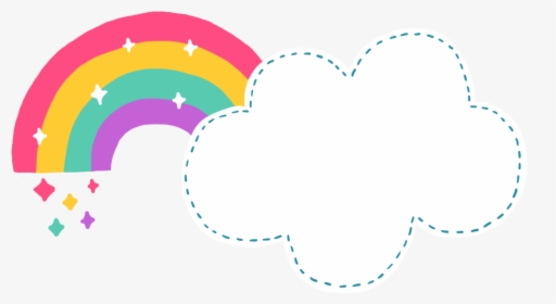 Rainbow Clouds Format Cute File Document Cartoon Clipart - Rainbow And Clouds Cute, HD Png Download, Free Download