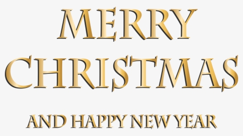 Gold Merry Christmas Transparent Clip Art - Beige, HD Png Download, Free Download