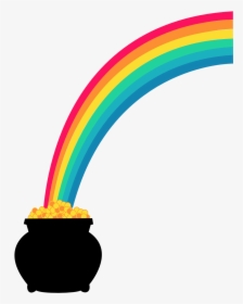 Transparent Pot Of Gold Rainbow Clipart - Pot Of Gold Rainbow Png, Png Download, Free Download