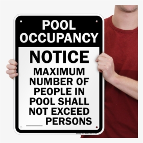 Maximum People Pool Occupancy Sign - Sign, HD Png Download, Free Download