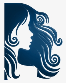 Long Hair Silhouette Png, Transparent Png, Free Download