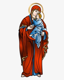 Blessed Virgin Mary With Baby Jesus - Jesus And Mary Hd, HD Png Download, Free Download