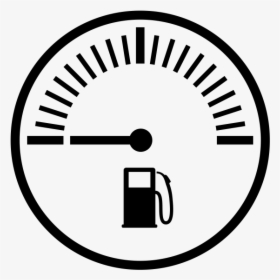 It Happens You"re Late And You Notice The Gas Gauge - Clock Icon Black And White, HD Png Download, Free Download