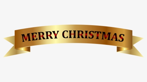 Clipart Banner Christmas - Gold Merry Christmas Banner, HD Png Download, Free Download