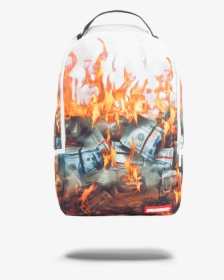 Money On Fire Png - Sprayground Fire Money Backpack, Transparent Png, Free Download