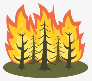Clip Art Wild Fires - Trees On Fire Clipart, HD Png Download, Free Download