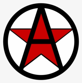 Socialist Anarchist Symbol By Frankoko-d4z8c7c - Moon And Pentagram Tattoo, HD Png Download, Free Download