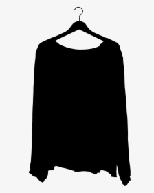 Transparent Clothes Hanger Clipart - Clothing On Hanger Silhouette, HD Png Download, Free Download