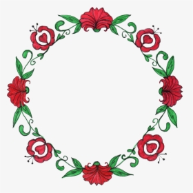 Red Flower Circle Png, Transparent Png, Free Download
