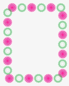 Green And Pink Clipart Circle Border Design 2016 Sadiakomal - Borders And Frames Design, HD Png Download, Free Download