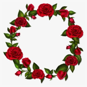 Roses Transparent Frame Gallery - Red Flower Circle Border, HD Png ...