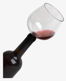 Guzzle Buddyâ„¢ It Turns Your Bottle Of Wine Into Your - Wine Glass Connect Bottle, HD Png Download, Free Download
