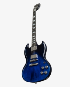 Transparent Gibson Sg Png - Fender Acoustic Blue Guitar, Png Download, Free Download