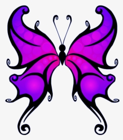 Butterfly - Png Of Butterfly Tattoo, Transparent Png, Free Download
