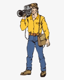 Photography Clipart Cameraman - Camera Man Cartoon Images Free, HD Png Download, Free Download