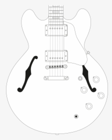 Gibson Es-335 Outline - Electric Guitar, HD Png Download, Free Download