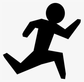Run Black Man Clip Art - Black And White Person Running, HD Png Download, Free Download