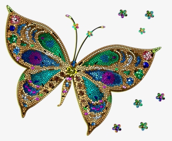 Colorful Tiled Butterfly Clip Arts - Transparent Colorful Butterfly Png, Png Download, Free Download