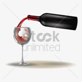 Pour Wine Into Bottle Clipart Wine Glass Red Wine - Pouring Wine Into Glass, HD Png Download, Free Download