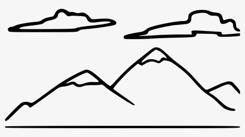 Mountain Big Image Png - Mountain Black And White Drawing, Transparent Png, Free Download