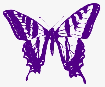 Transparent Purple Butterflies Clipart - Eastern Tiger Swallowtail Caterpillar Anatomy, HD Png Download, Free Download