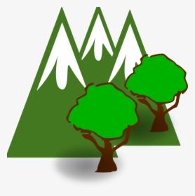 Snow Mountain Clip Art - Tree Clip Art, HD Png Download, Free Download