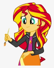 Sunset In The Rocks, Png V - Mlp Eqg Sunset Shimmer, Transparent Png, Free Download