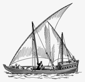 Dhow Sail Boat Svg Clip Arts - Dhow Clipart, HD Png Download, Free Download