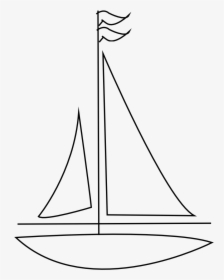 Sailboat September 2011 Openclipart - Line Drawing Sail Boat, HD Png Download, Free Download