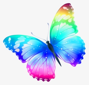 Colorful Butterfly Png Image File - Transparent Background Pink Butterfly Png, Png Download, Free Download
