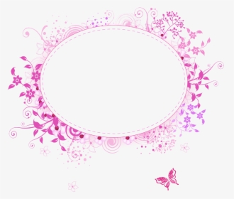 Border Png Frames Category - Pink Oval Frame Png, Transparent Png, Free Download