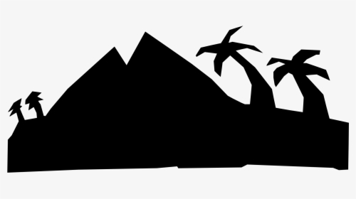 Mountains Refixed Clip Arts - Island Mountain Silhouette Png, Transparent Png, Free Download