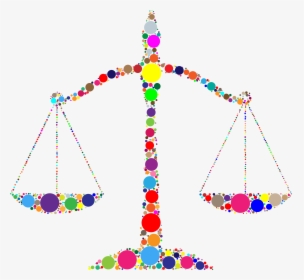 Prismatic Justice Scales Circles Clip Arts - Cool Scales Of Justice, HD Png Download, Free Download