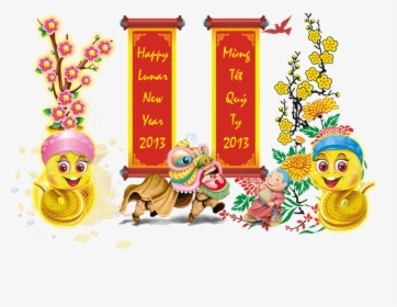 Happy Vietnamese Lunar New Year - Vietnamese New Year Png, Transparent Png, Free Download
