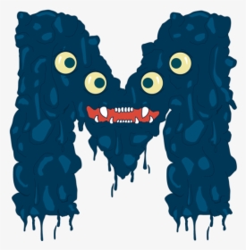 Funny Monster Font Letter M - Monster Letter M, HD Png Download, Free Download