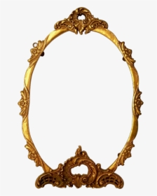 Picture Frame,oval,brass - Frame Ornament Gold Png, Transparent Png, Free Download