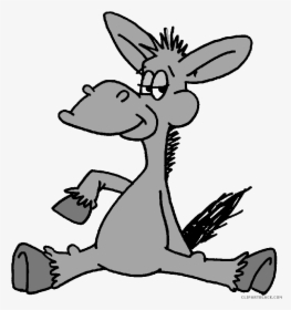 Transparent Alamo Png - Donkey Cartoon Black And White, Png Download, Free Download