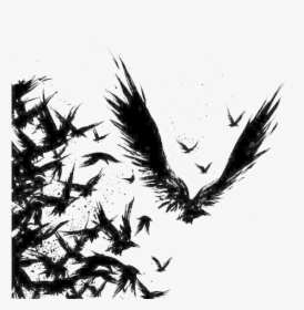 Common Raven Tattoo Drawing Odin - Ravens Tattoo Design, HD Png Download, Free Download