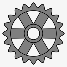 20-tooth Gear With Rectangular Spokes Clip Arts - Clock Pieces Vector, HD Png Download, Free Download