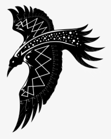 Raven Png Vector - Tattoo Raven, Transparent Png, Free Download