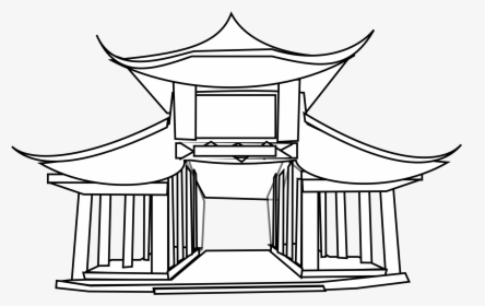 Clipartist Net Chinese New Year - Chinese Temple Drawing Easy, HD Png Download, Free Download